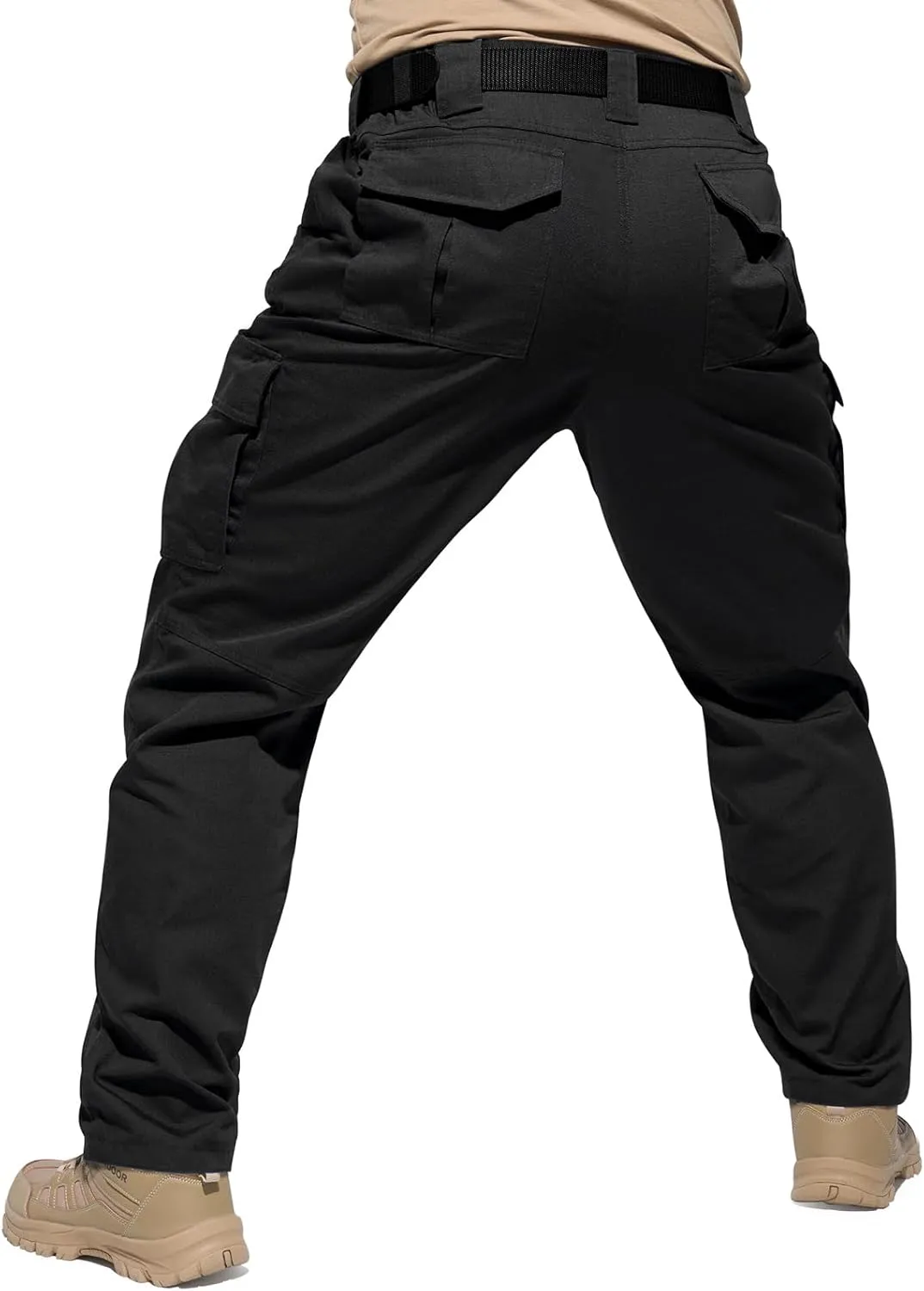 HISEA Men's Tactical Pants Ripstop Cargo Pants Relaxed Fit Outdoor Lightweight Work Hiking Pants with 9 Pockets