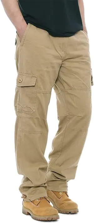 IDEALSANXUN Mens Cargo Pants Casual Elastic Waist Loose Straight Leg Cargo Pants