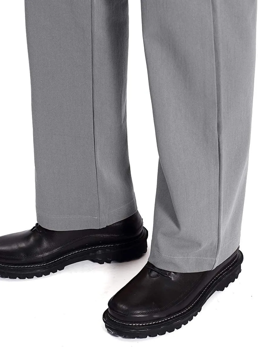 IDEALSANXUN Mens Casual Elastic Waist Twill Pants