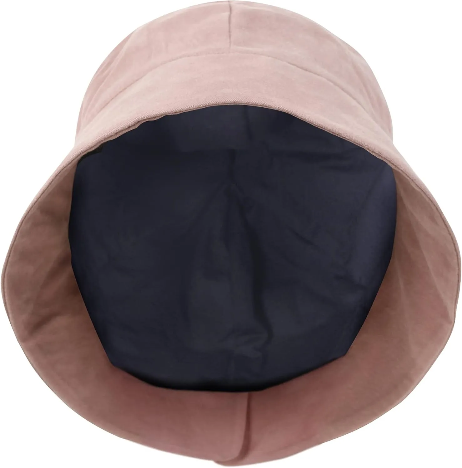 ililily Tencel Lyocell Lining Round Crown Sun Hat Soft Touch Cotton Bucket Hat