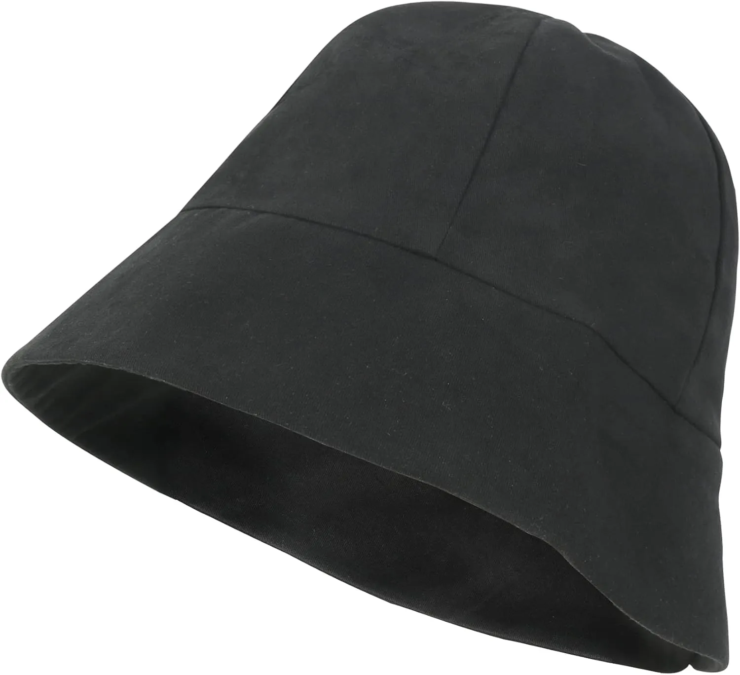 ililily Tencel Lyocell Lining Round Crown Sun Hat Soft Touch Cotton Bucket Hat