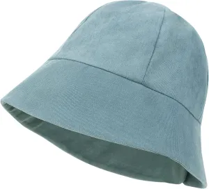 ililily Tencel Lyocell Lining Round Crown Sun Hat Soft Touch Cotton Bucket Hat