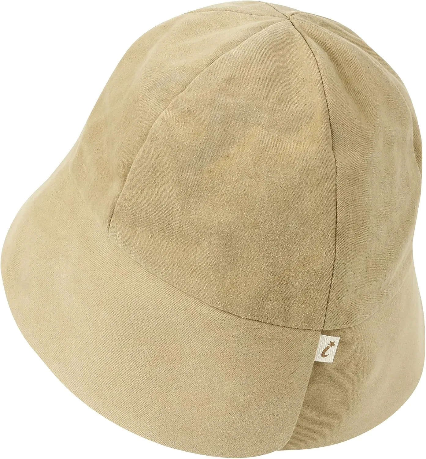 ililily Tencel Lyocell Lining Round Crown Sun Hat Soft Touch Cotton Bucket Hat