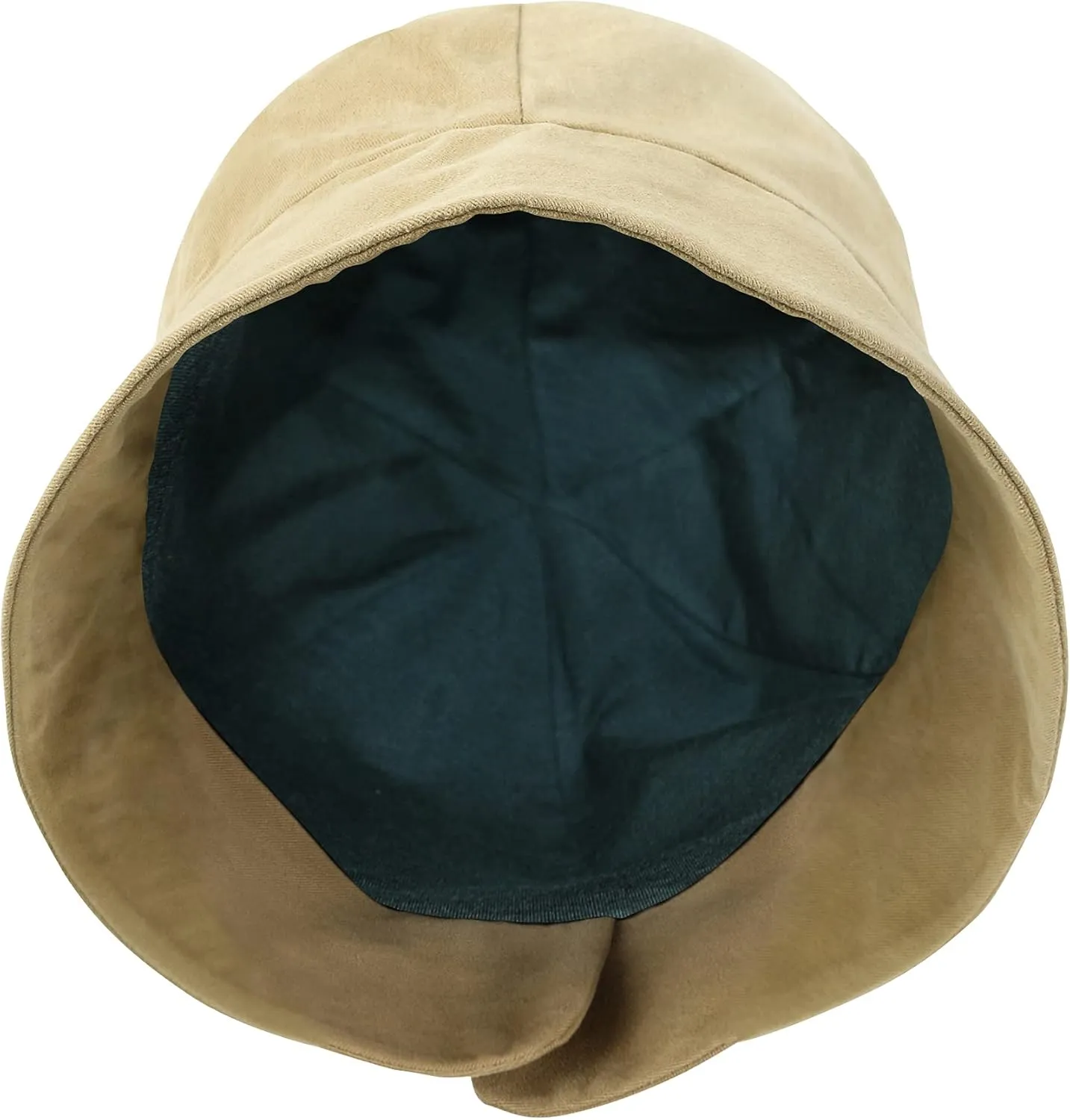 ililily Tencel Lyocell Lining Round Crown Sun Hat Soft Touch Cotton Bucket Hat