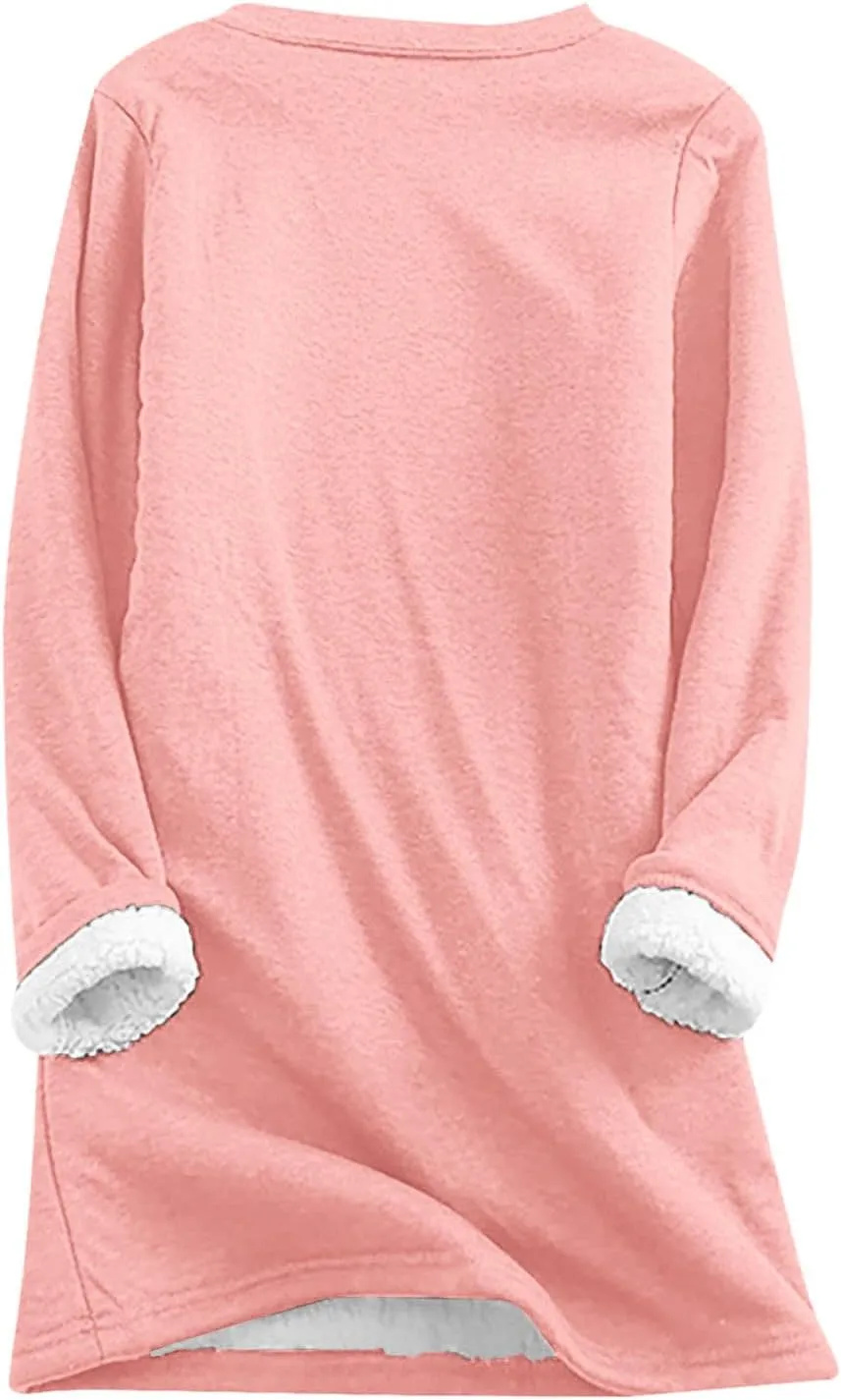 I'm So Freaking Cold Fleece Sweatshirt for Women Thermal Warm Loungewear Tops Crewneck Long Sleeve Pullover Shirt