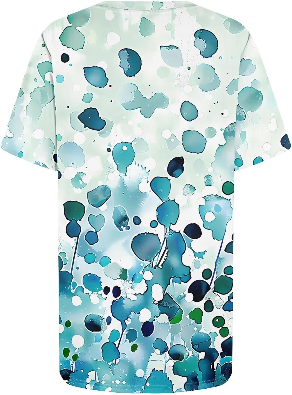 Ladies Tops and Blouses Short Sleeve T Shirts with Pockets Side Slit Crewneck Blouse Summer Clothes 2025