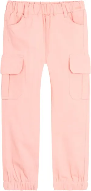 LittleSpring Boys Pull-On Cargo Pants Elastic Waist with Hoop