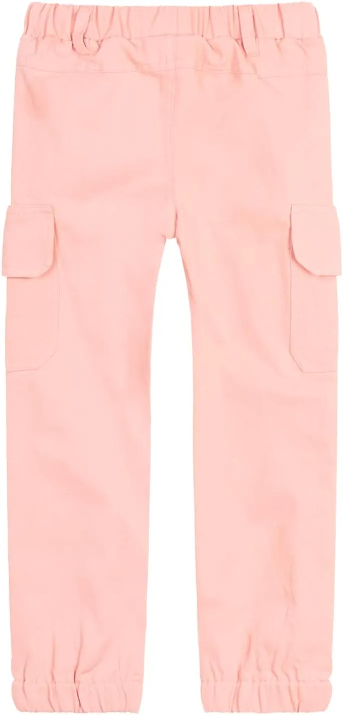 LittleSpring Boys Pull-On Cargo Pants Elastic Waist with Hoop