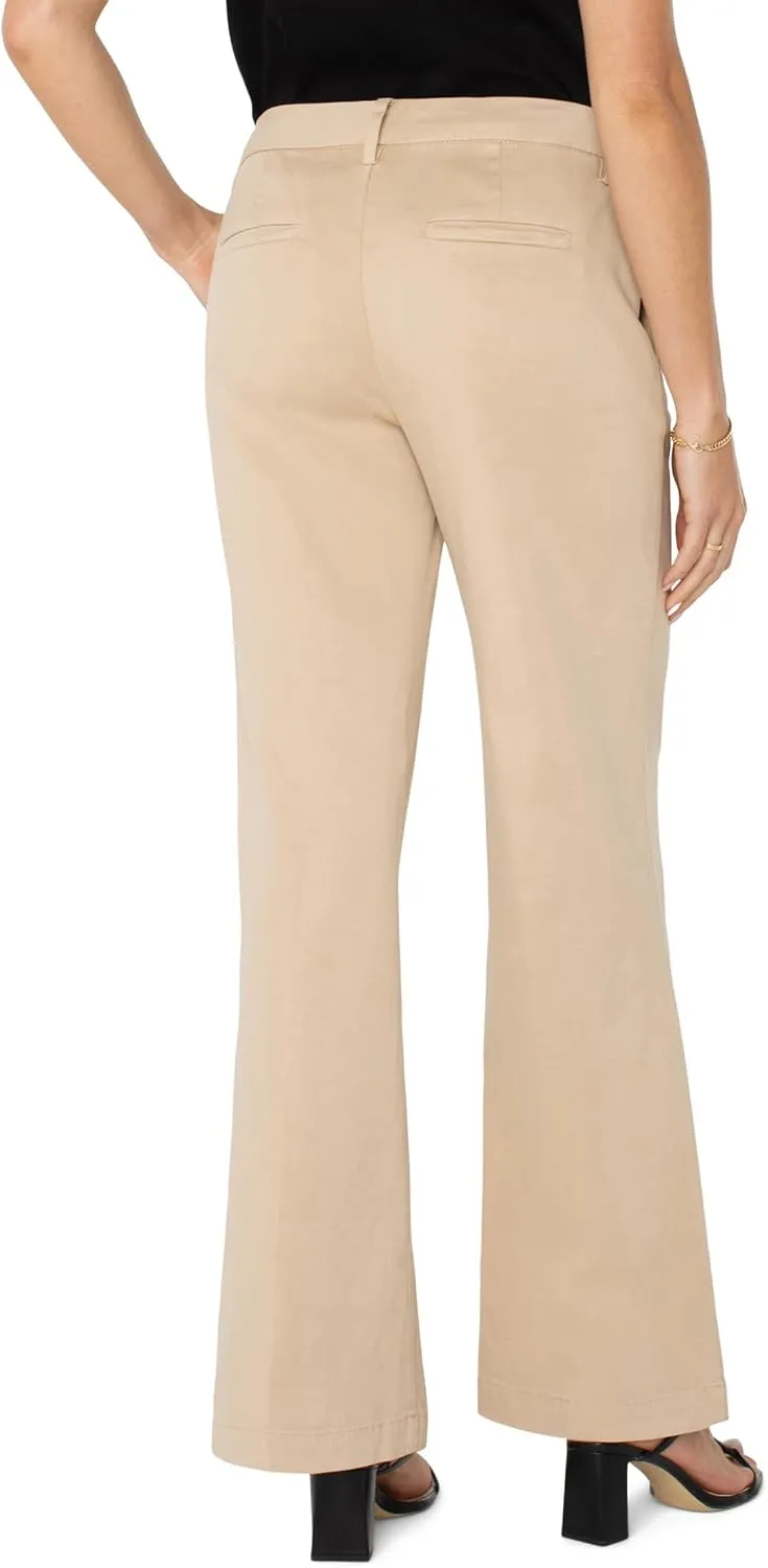 Liverpool Women's Petite Kelsey Wide Leg Trouser in Soft Touch Twill 28" Inseam