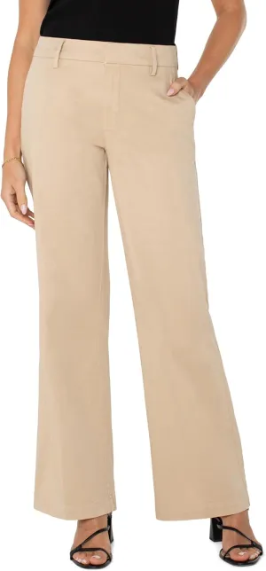 Liverpool Women's Petite Kelsey Wide Leg Trouser in Soft Touch Twill 28" Inseam