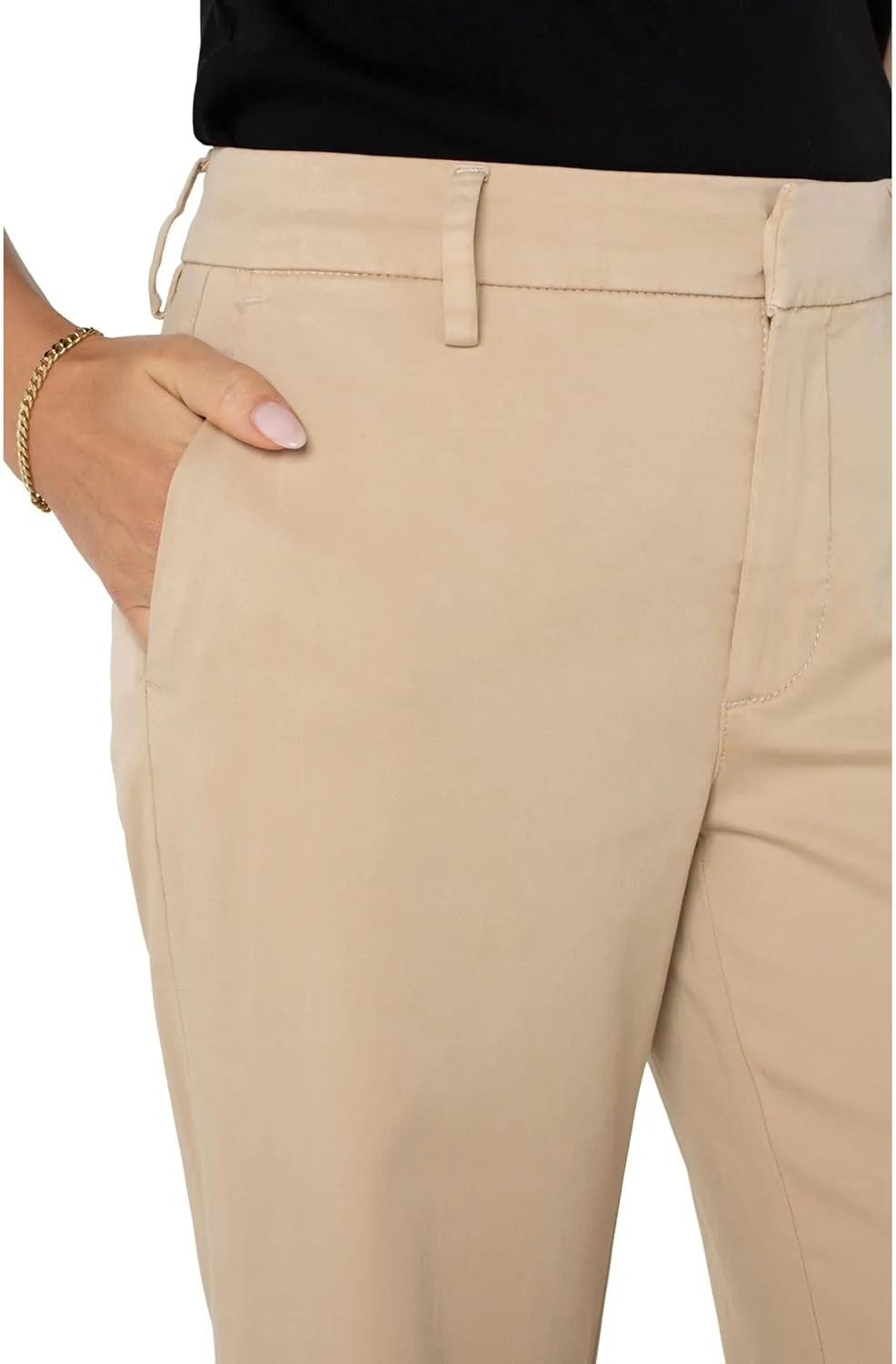 Liverpool Women's Petite Kelsey Wide Leg Trouser in Soft Touch Twill 28" Inseam