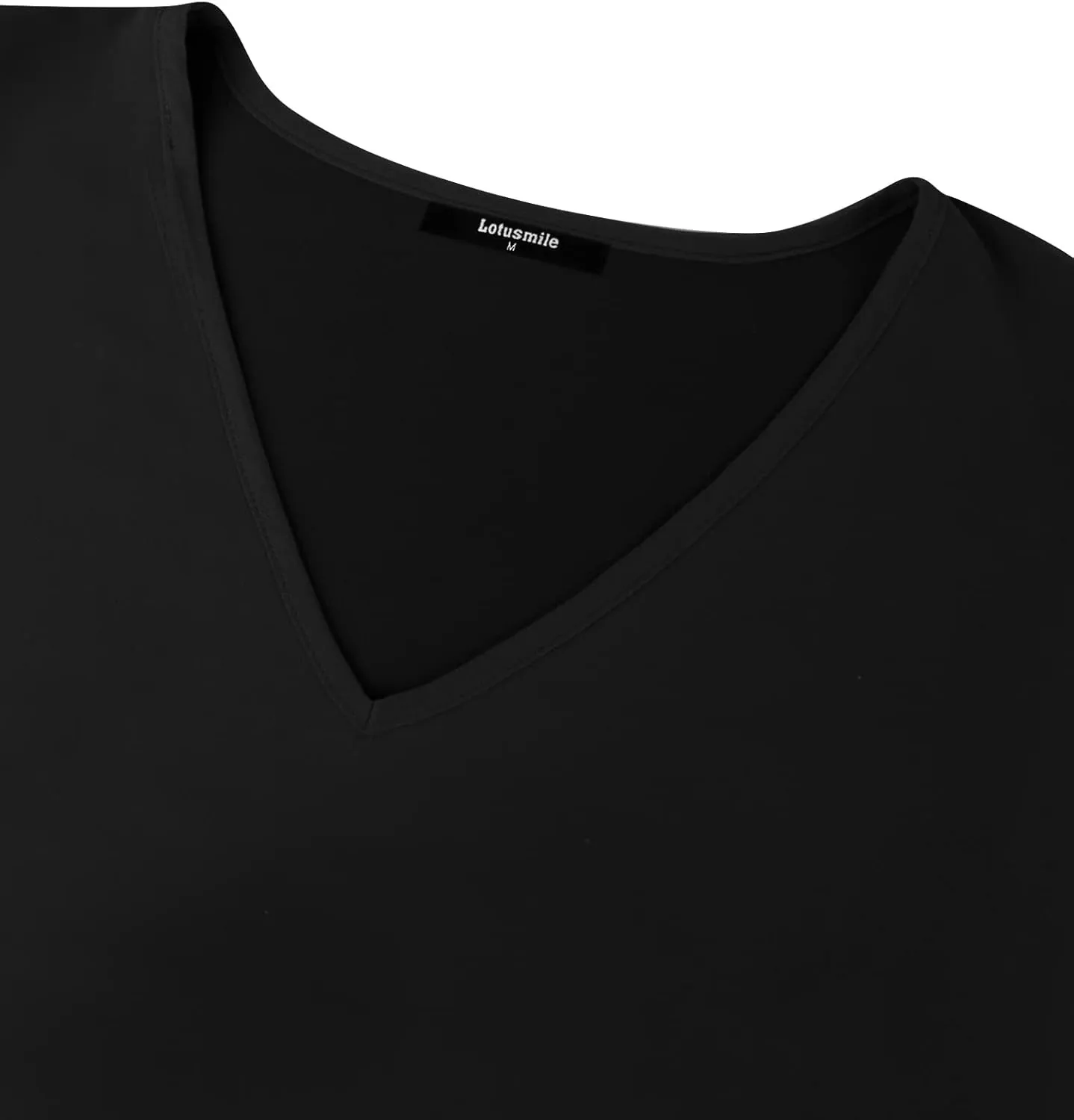Lotusmile Women's Loose Flouncing Flutter Sleeve Double-Layered Shirt Chiffon Elegant Dressy Blouse Work Tops