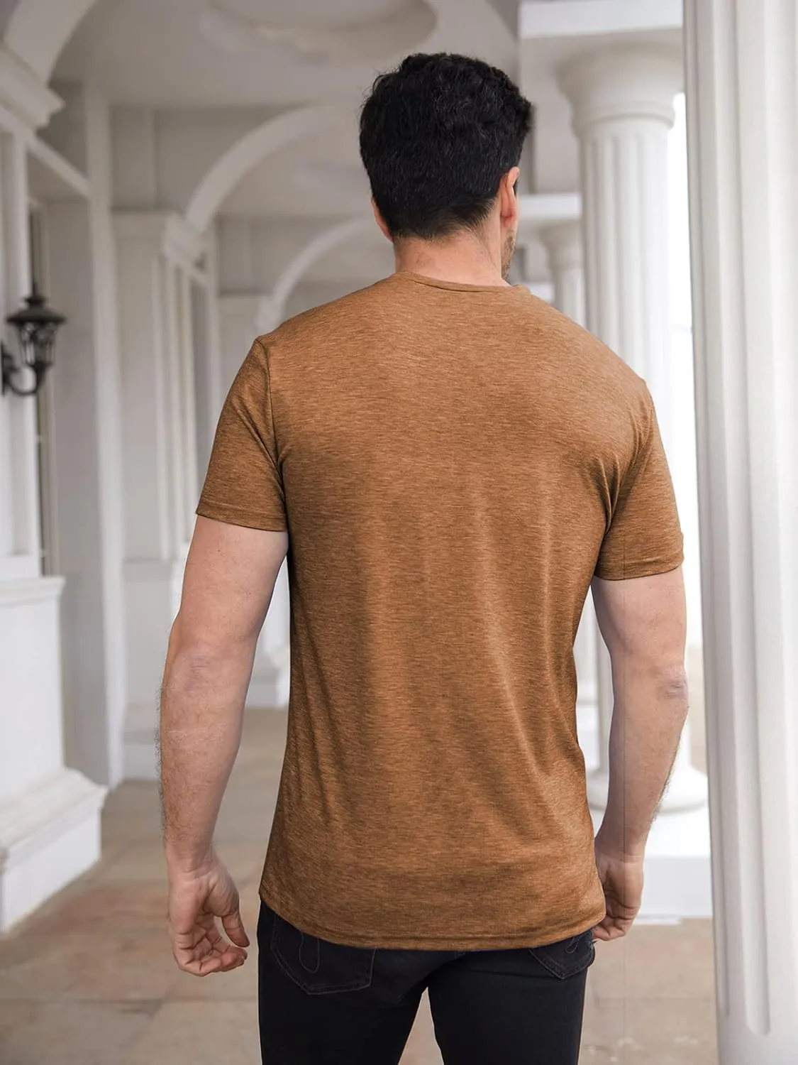 Men Soft T-Shirt Casual Short Sleeve Lightweight Basic Tee Shirts Big & Tall