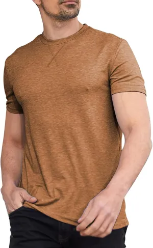 Men Soft T-Shirt Casual Short Sleeve Lightweight Basic Tee Shirts Big & Tall
