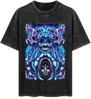 Men Vintage Oversized Drop Shoulder Short Sleeve Novelty T Shirt Loose Top
