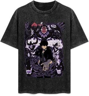 Men Vintage Oversized Drop Shoulder Short Sleeve Novelty T Shirt Loose Top