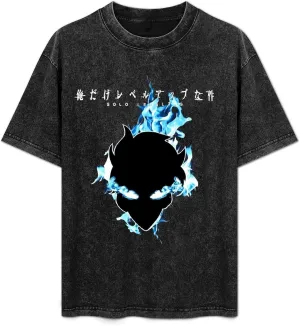 Men Vintage Oversized Drop Shoulder Short Sleeve Novelty T Shirt Loose Top