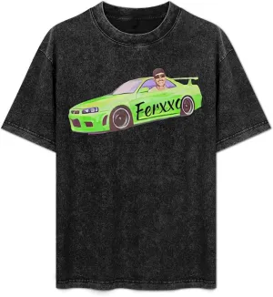 Men Women Vintage Oversized Drop Shoulder Short Sleeve Novelty T-Shirts Top Tee