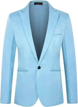 Men's Blazer Casual Slim Fit Sport Coats Two Button Lightweight Suit Jacket Checkered Blazer for Men Wedding