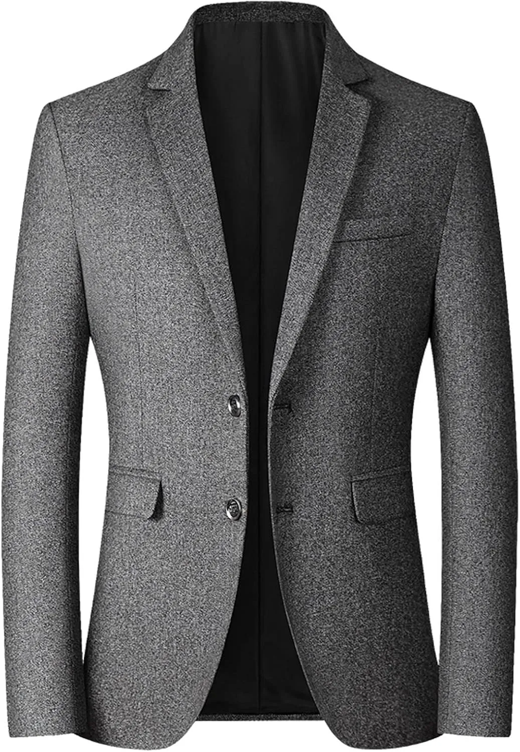Mens Blazer Jacket, Mens Casual Lightweight Blazer Jacket Slim Fit Stretch Party Wedding Business Two Button Knit Sport Coats