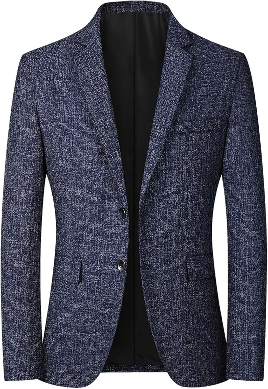 Mens Blazer Jacket, Mens Casual Lightweight Blazer Jacket Slim Fit Stretch Party Wedding Business Two Button Knit Sport Coats