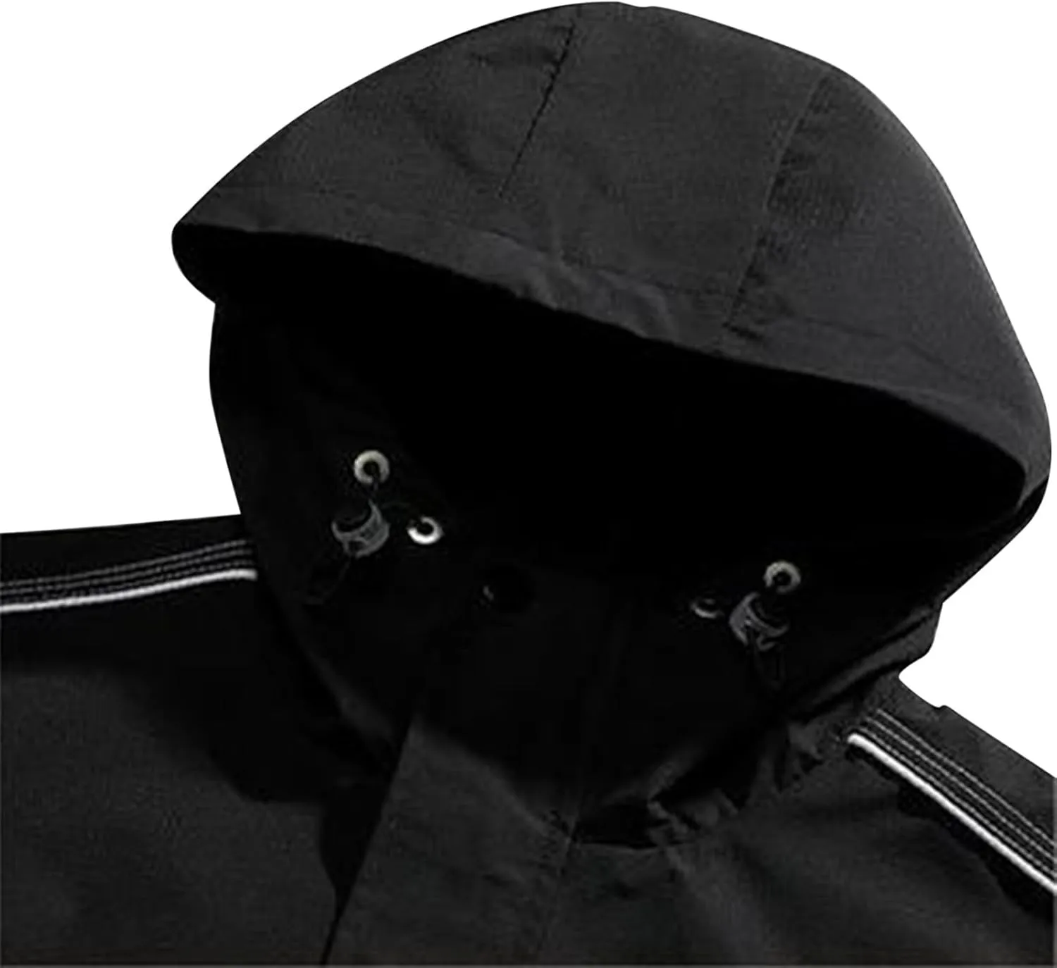Men's Casual 2024 Double Layered Jacket Coats Fashion Winter Long Sleeved Hooded Jacket Trendy Solid Soft Windproof