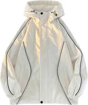 Men's Casual 2024 Double Layered Jacket Coats Fashion Winter Long Sleeved Hooded Jacket Trendy Solid Soft Windproof