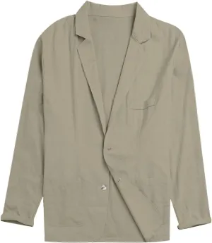 Mens Casual Cotton Blazer Notched Lapel Solid Suit Jackets Trendy Two Button Lightweight Slim Fit Sports Coat