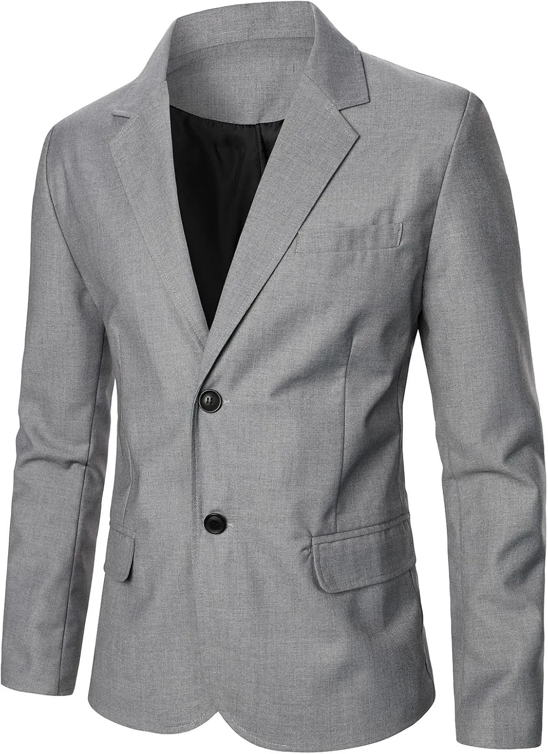 Mens Casual Lightweight Blazer Jacket Two Button Business Jackets Regular Fit Stretch Sport Coats Dinner Jacket