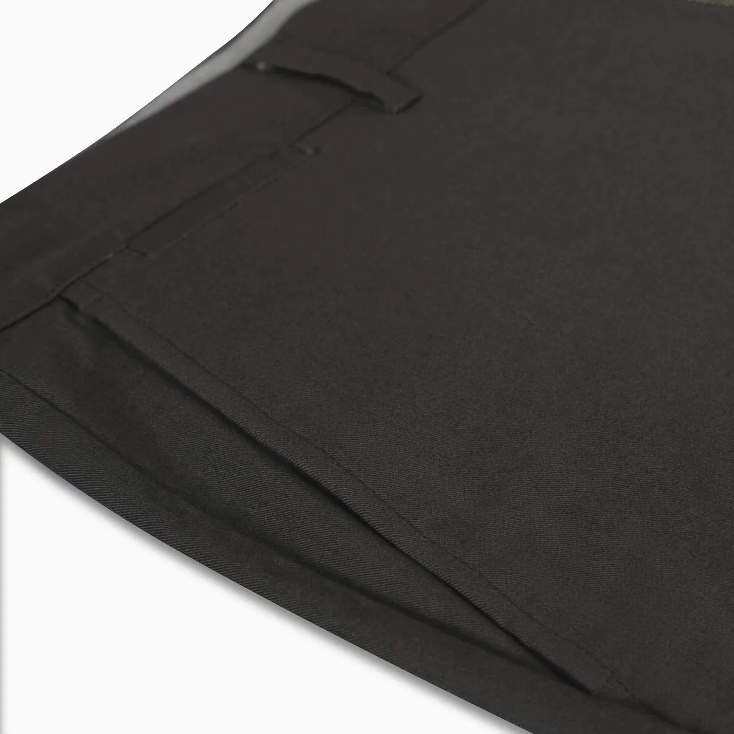 Men's Casual Pants Straight Classic Fit Cotton Flat Front Pants