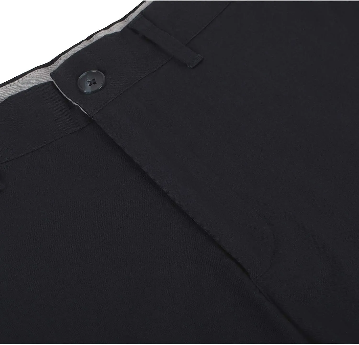 Men's Casual Pants Straight Classic Fit Cotton Flat Front Pants