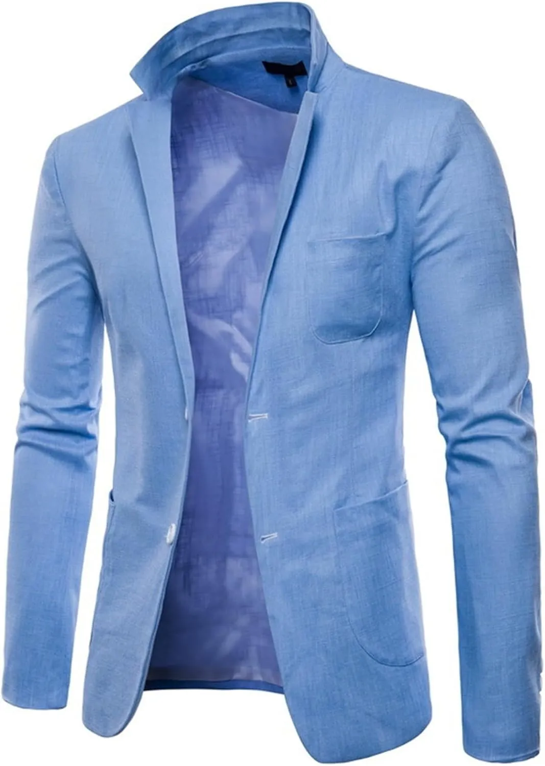 Mens Causal Blazer Two Button Suit Lightweight Slim Fit Single Breasted Sports Coats Business Jackets With Pocket