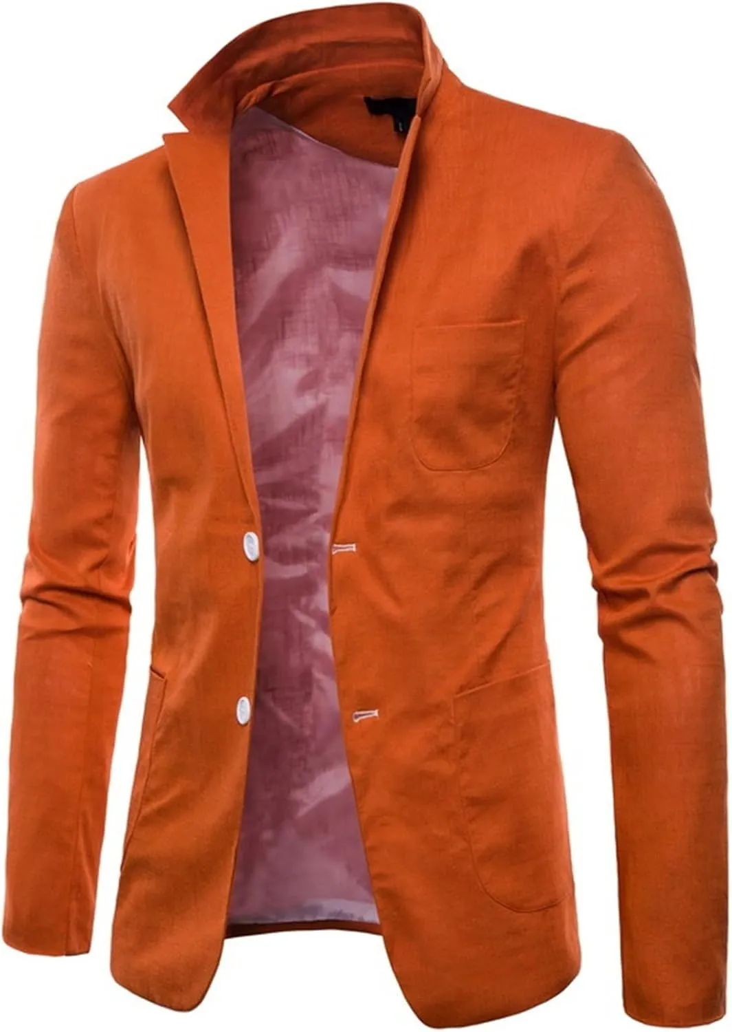 Mens Causal Two Button Blazer Lightweight Slim Fit Single Breasted Sports Coats Business Suit Jackets With Pocket