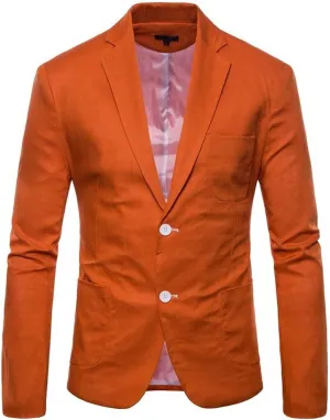 Mens Causal Two Button Blazer Lightweight Slim Fit Single Breasted Sports Coats Business Suit Jackets With Pocket