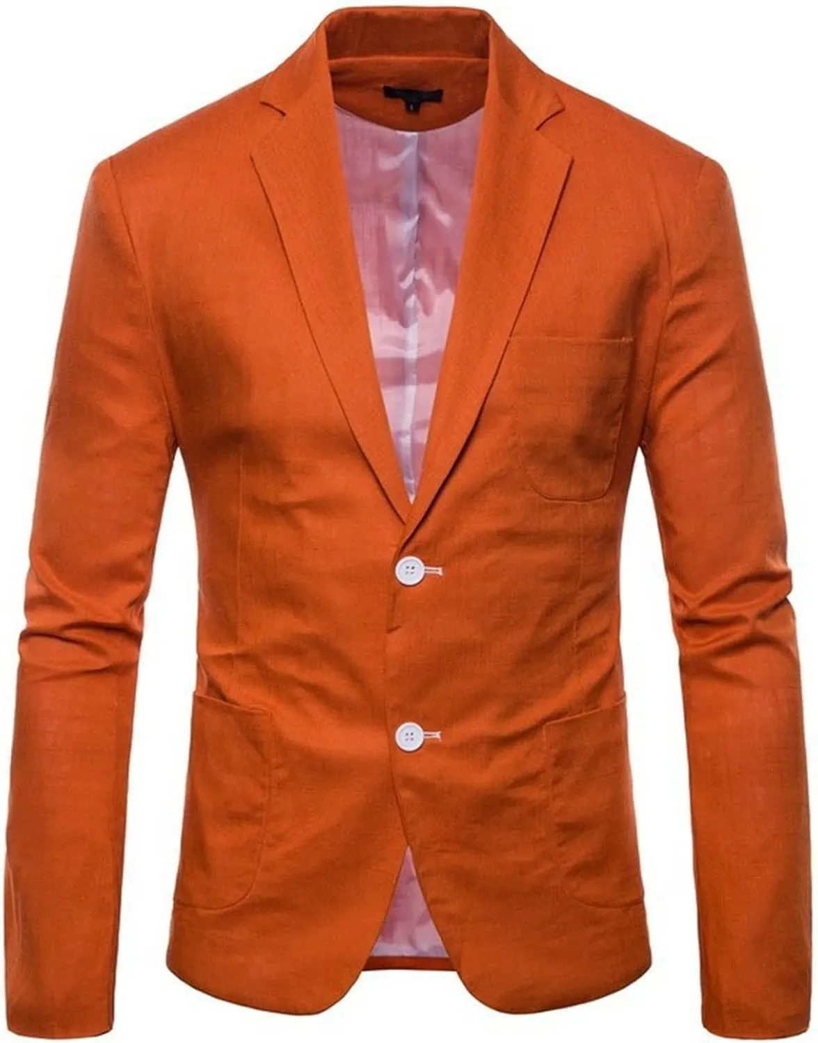 Mens Causal Two Button Blazer Lightweight Slim Fit Single Breasted Sports Coats Business Suit Jackets With Pocket