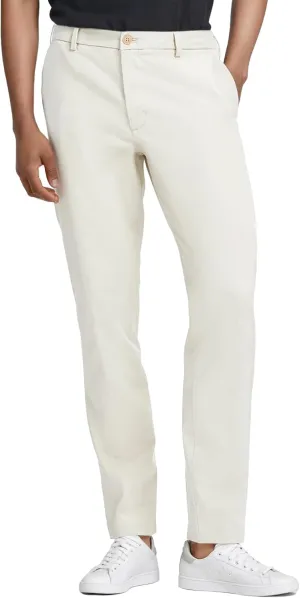 Mens Classic Fit Khaki Casual Chino Pants Whit Hidden Comfort Waistband