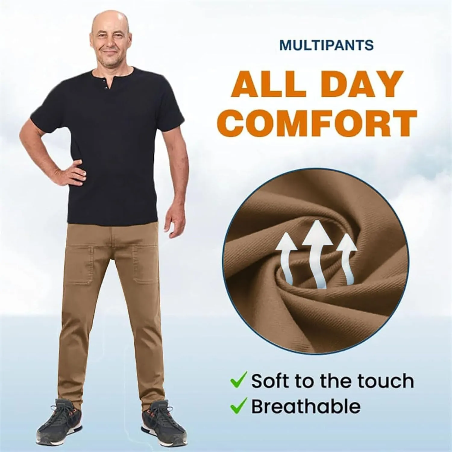 Mens Corduroy Pants Elastic Waist Drawstring Casual Loose Straight Leg Hiking Trousers Slim fit Slacks with Pockets