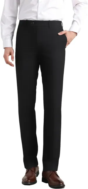 Men's Dress Pants Classic Fit Expandable Waist Casual Flat Front Pant