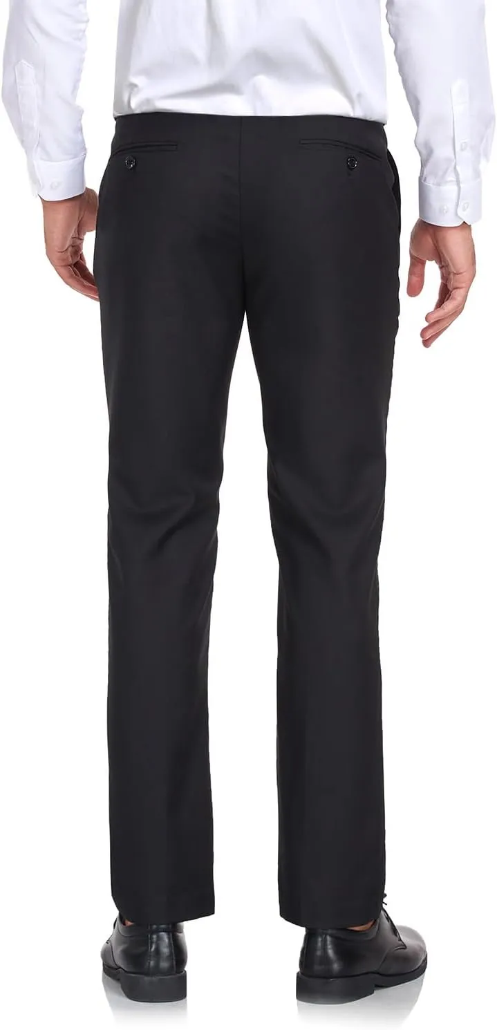 Men's Dress Pants Classic Fit Expandable Waist Casual Flat Front Pant