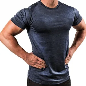 Mens Quick Dry Workout Tees Lightweight Soft Touch Round Neck Gym Shirts Short Sleeve Fitness Tops