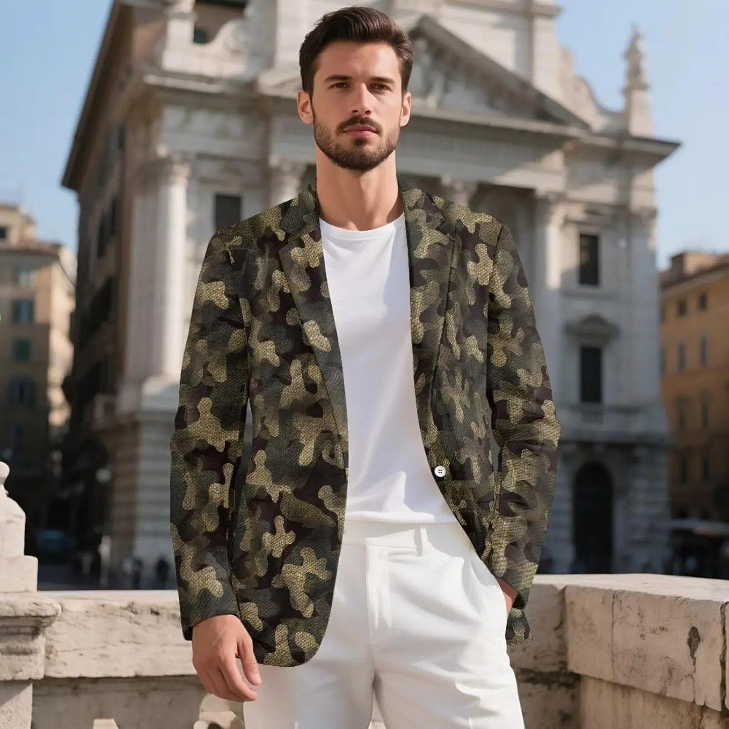 Mens Suit Jackets Casual One Button Slim Fit Blazers Suit Separate Sport Coats with Pockets for Wedding Prom Party