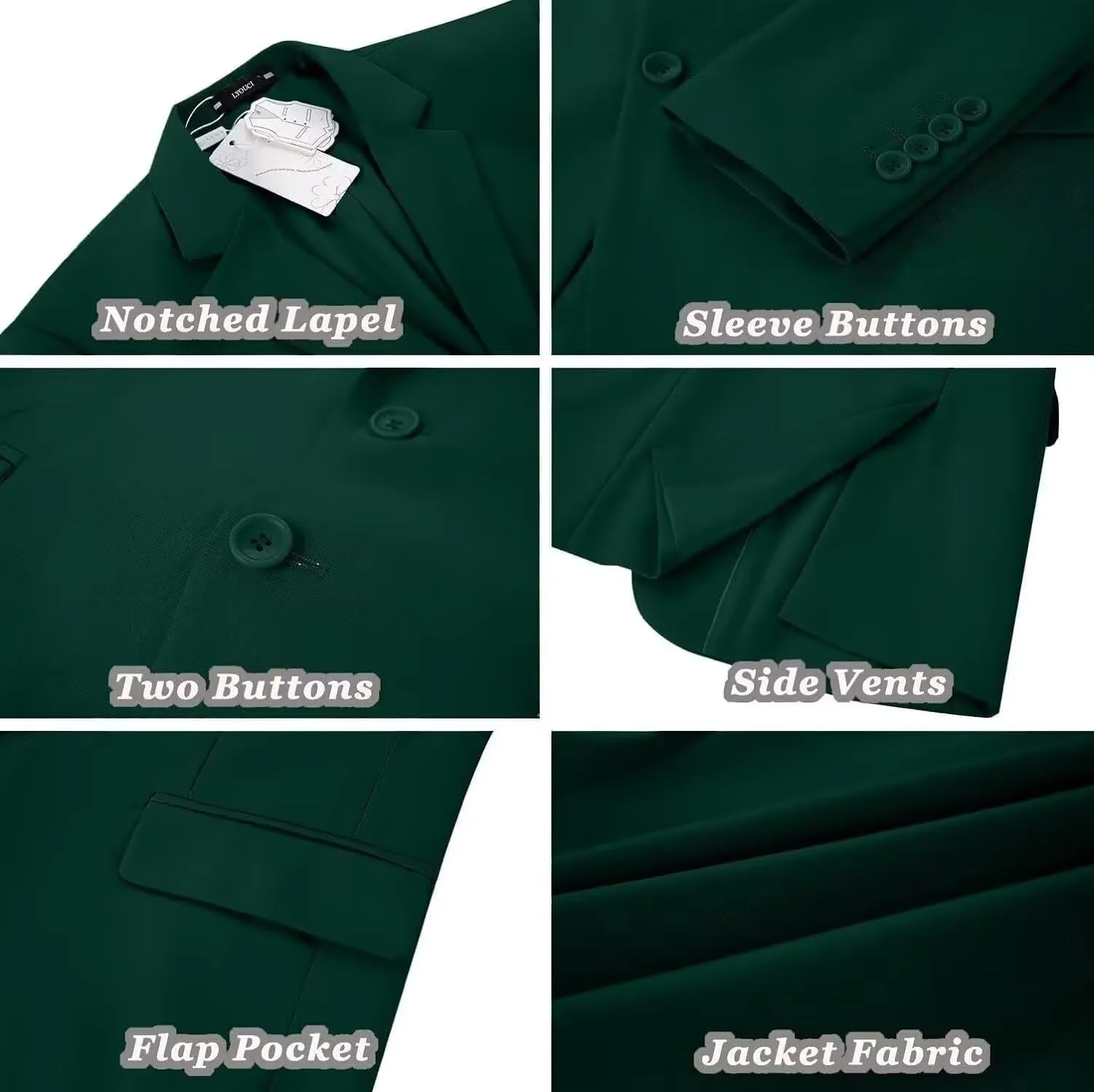 Mens Suit Jackets Casual Two Button Slim Fit Blazers Suit Separates Sport Coats with Pockets for Wedding Prom Party