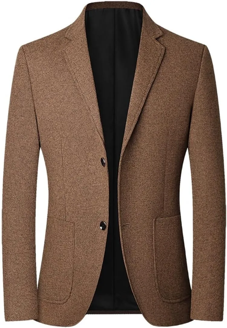 Men's Suits Slim Fit Casual Blazers Lightweight Sport Coats Two Button Jackets