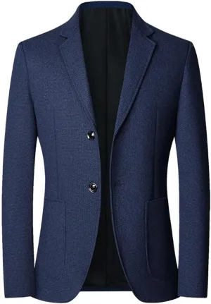 Men's Suits Slim Fit Casual Blazers Lightweight Sport Coats Two Button Jackets
