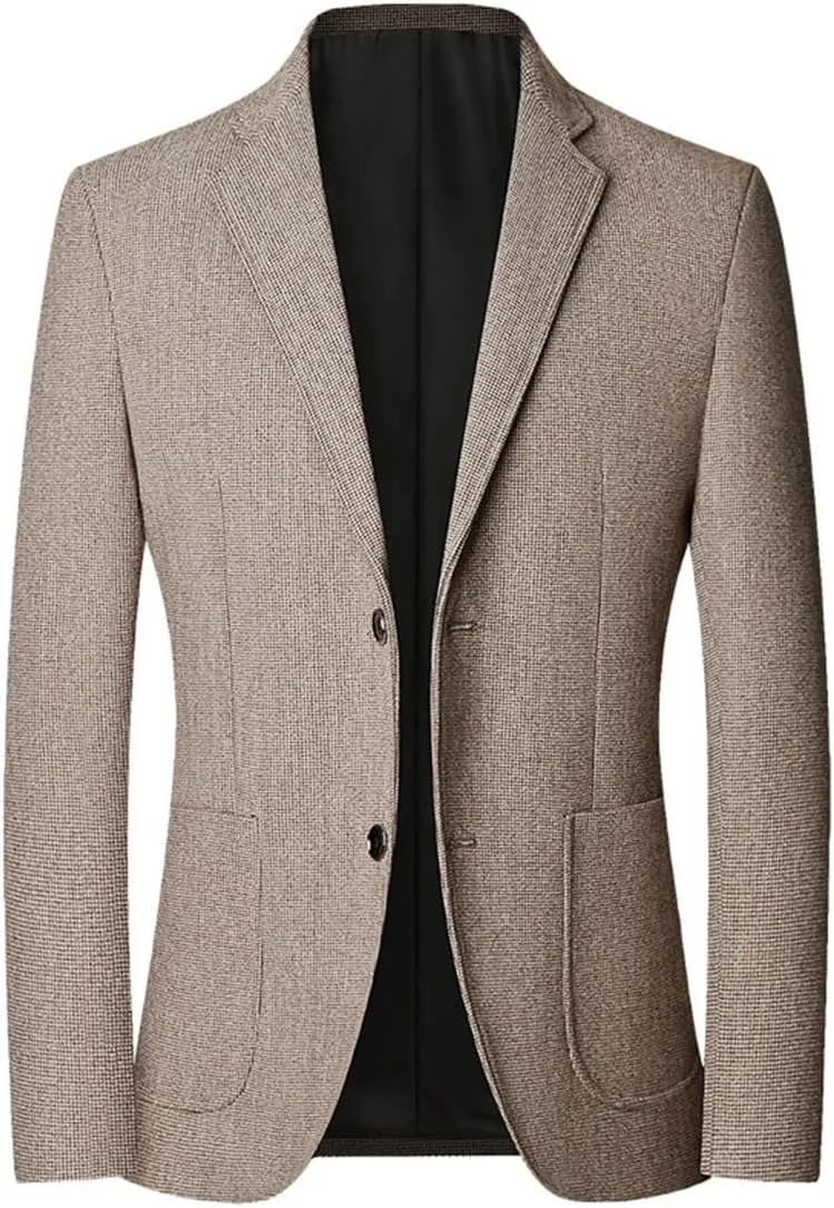 Men's Suits Slim Fit Casual Blazers Lightweight Sport Coats Two Button Jackets