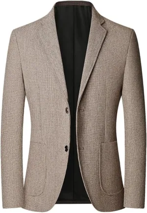 Men's Suits Slim Fit Casual Blazers Lightweight Sport Coats Two Button Jackets