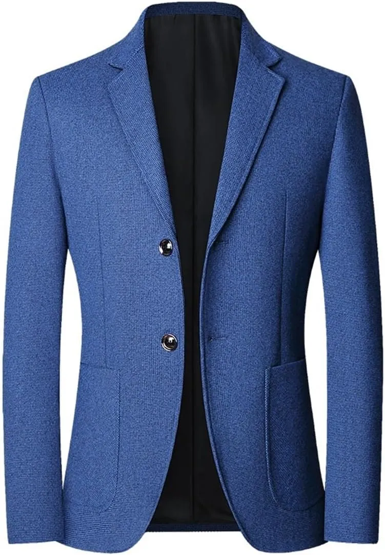 Men's Suits Slim Fit Casual Blazers Lightweight Sport Coats Two Button Jackets