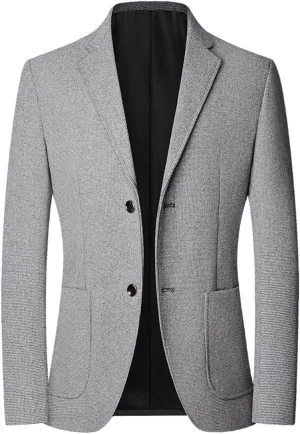 Men's Suits Slim Fit Casual Blazers Lightweight Sport Coats Two Button Jackets