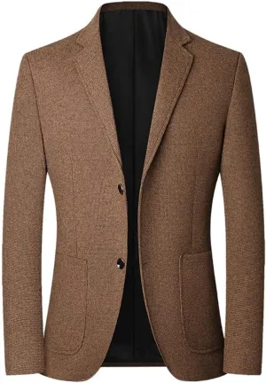 Men's Suits Slim Fit Casual Blazers Lightweight Sport Coats Two Button Jackets