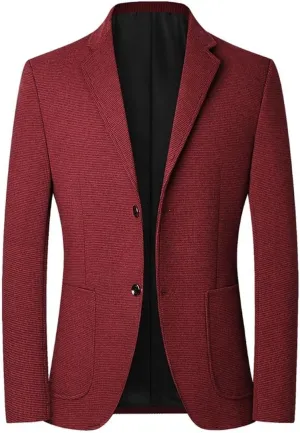 Men's Suits Slim Fit Casual Blazers Lightweight Sport Coats Two Button Jackets